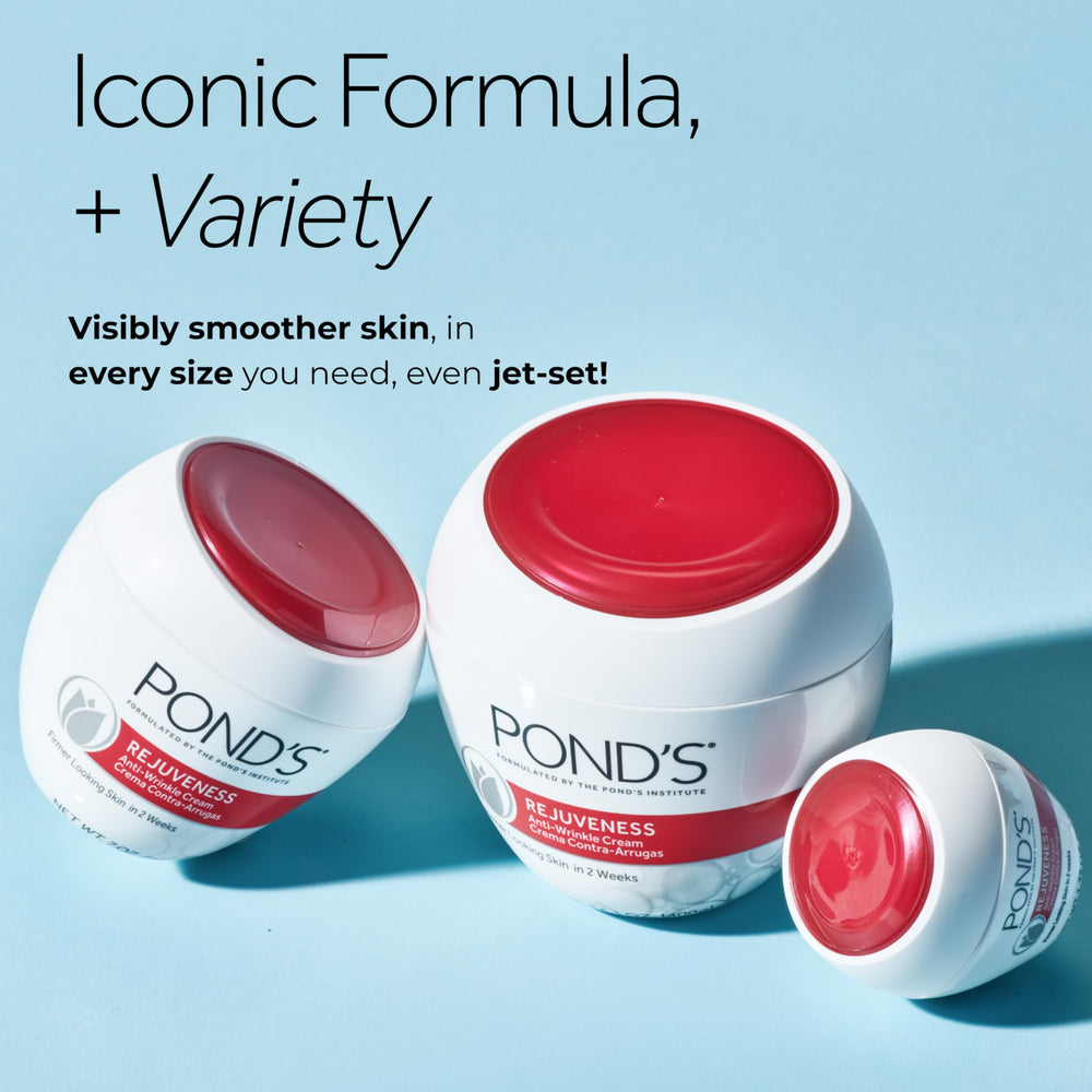 POND’S envase abierto revelando crema densa y aspecto nutritivo