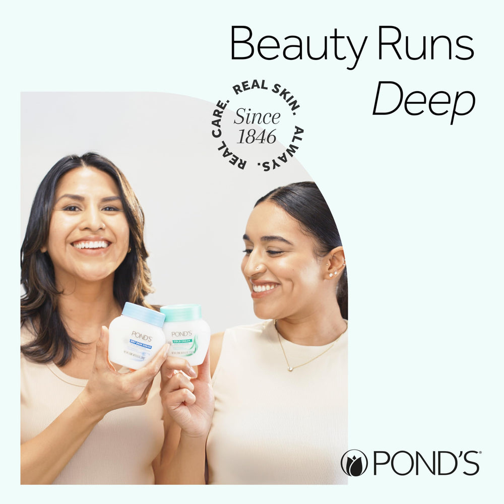 POND’S etiqueta con lista de ingredientes destacando AHA y colágeno
