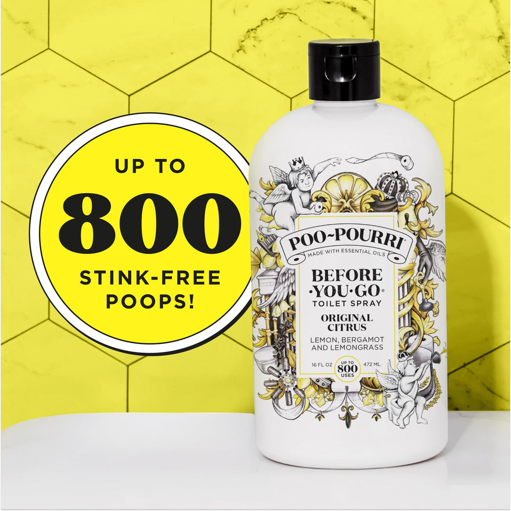 Poo-Pourri kit con recarga y pulverizador listo para rellenar fácilmente