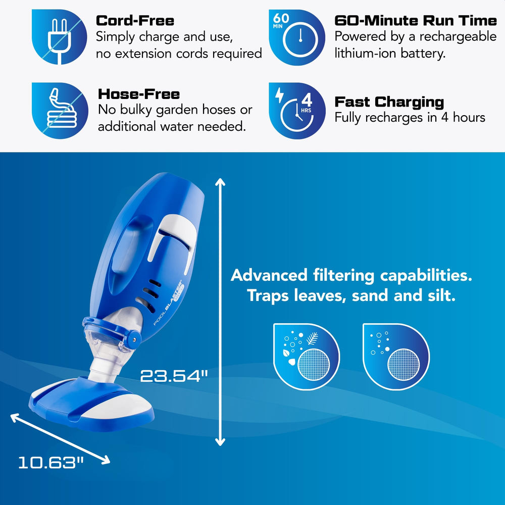 POOL BLASTER Max detached head for easy access and simplified maintenance