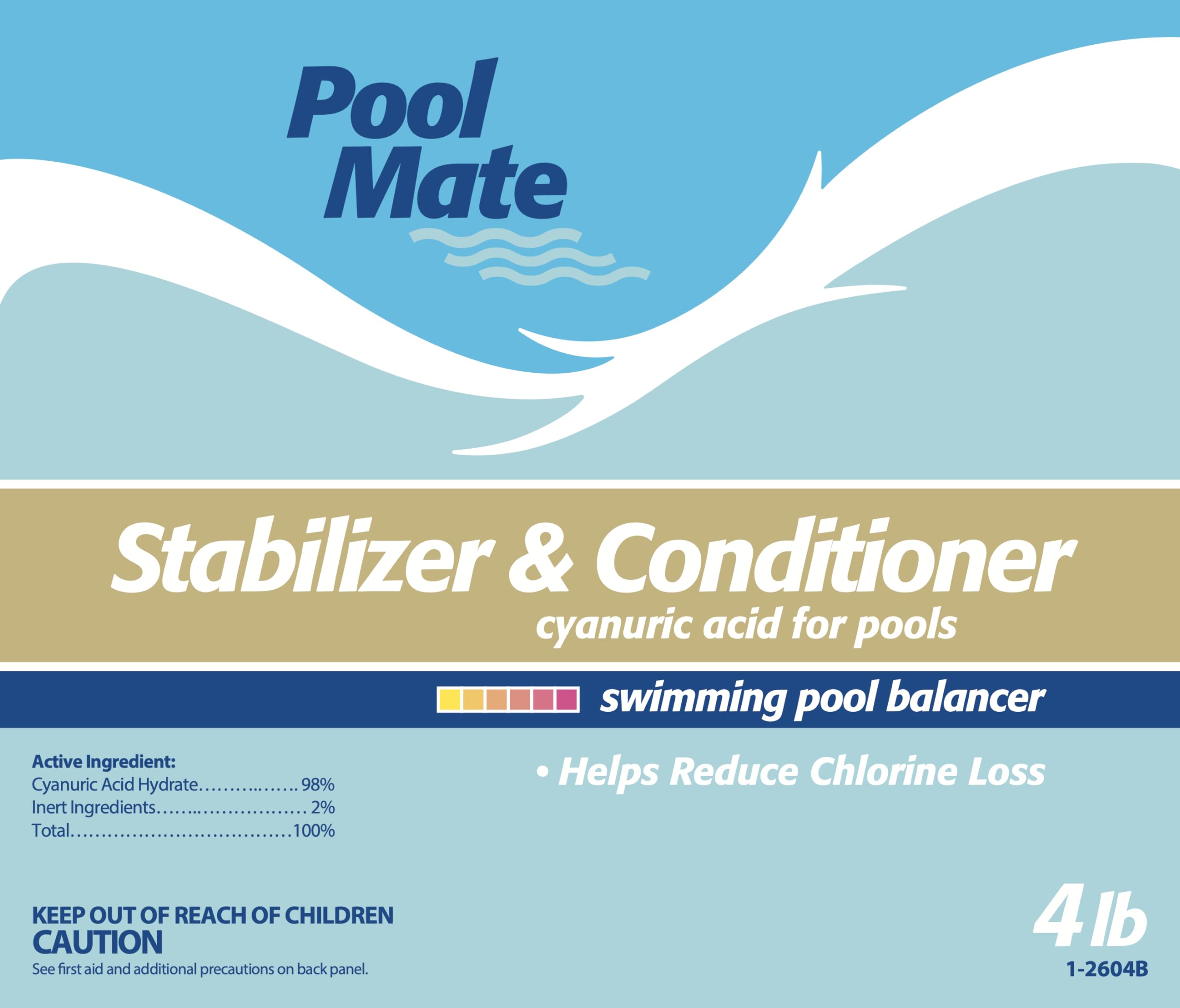 Pool Mate vertido en el skimmer con beneficio de disolución uniforme