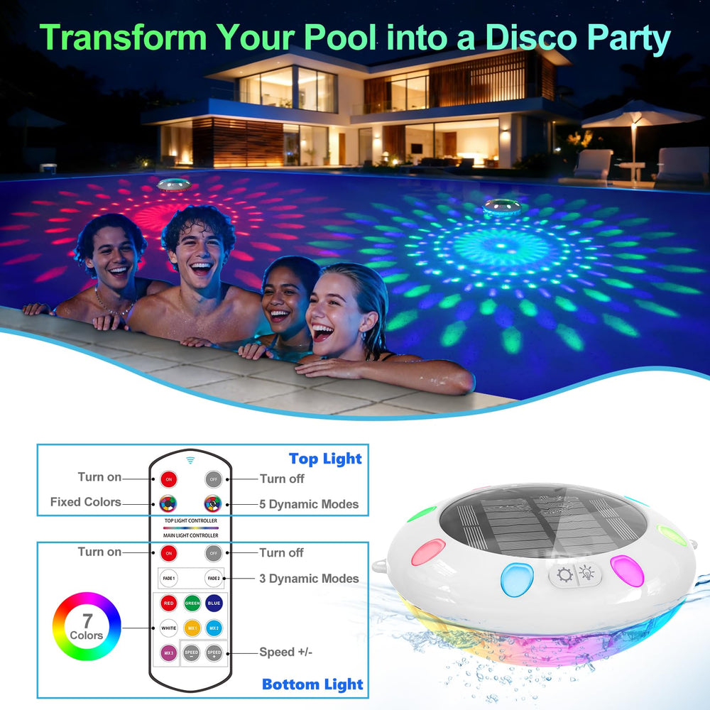Pooldecor iluminación de piscina en boda creando atmósfera elegante