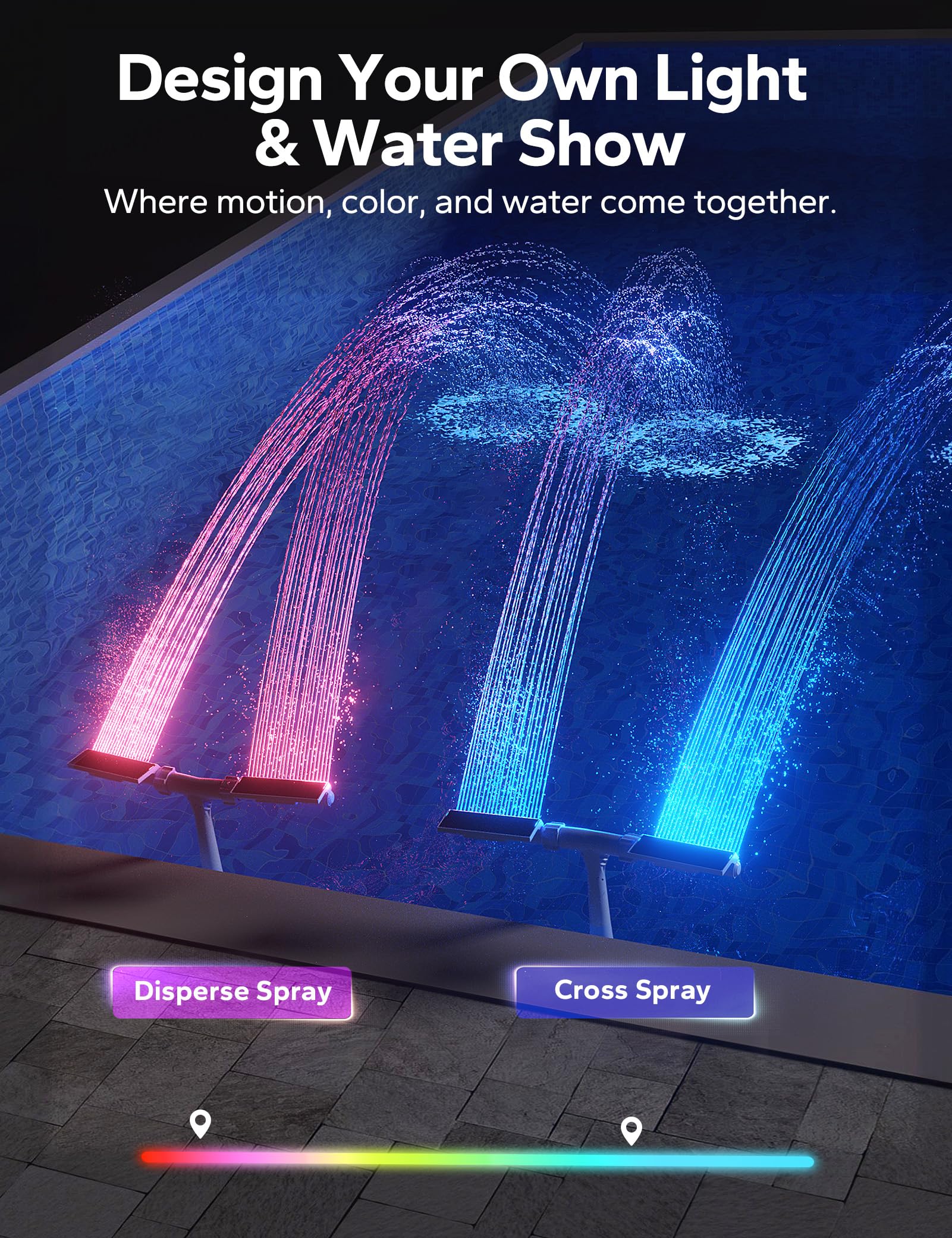 POOLHACKER control remoto en mano ajustando colores y temporizador a distancia