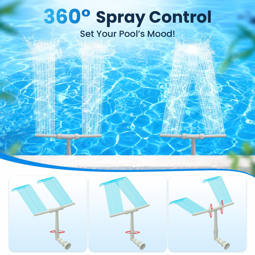 POOLJOYO instalado en piscina enterrada, compatible con retorno estándar