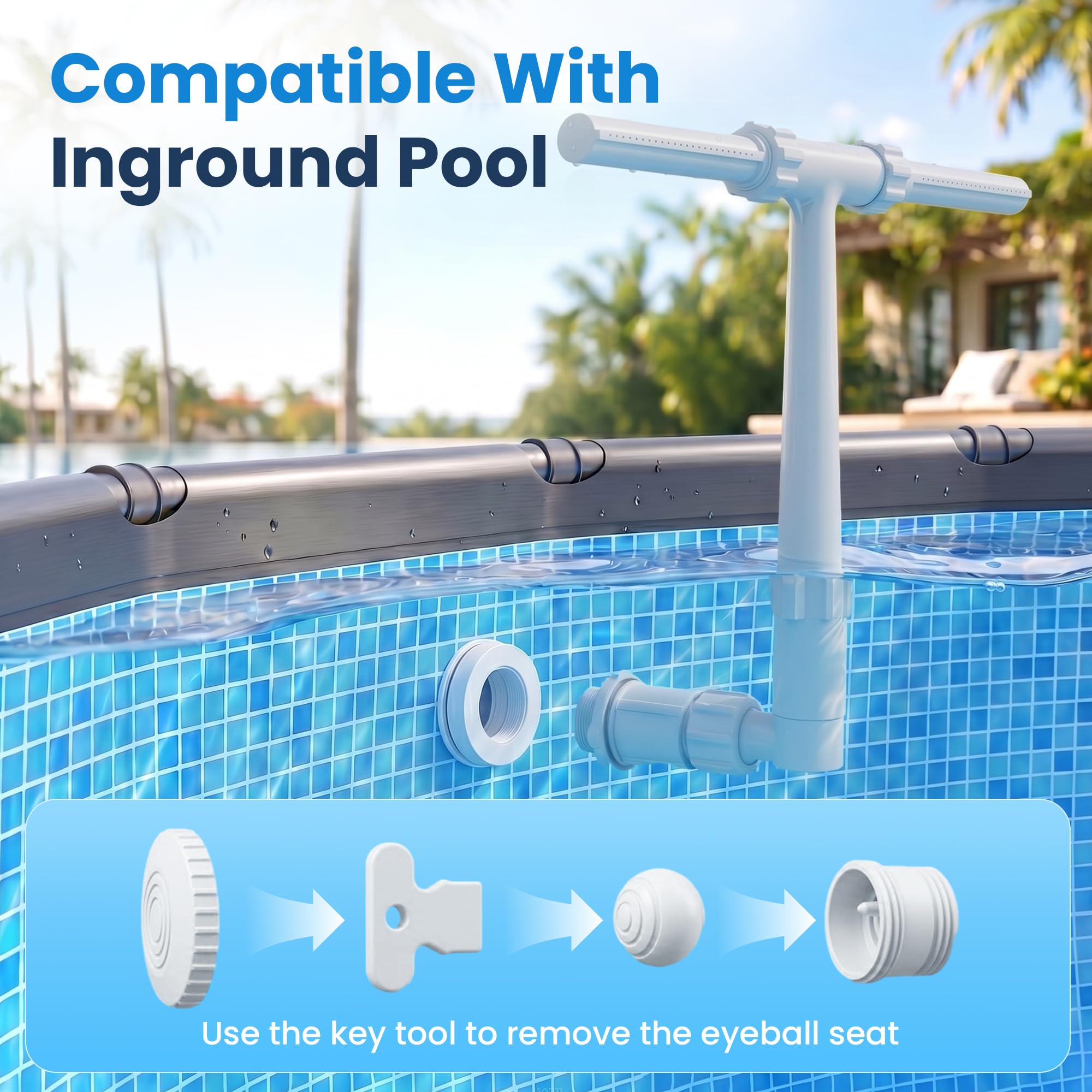 POOLJOYO primer plano del material plástico resistente, durabilidad al exterior