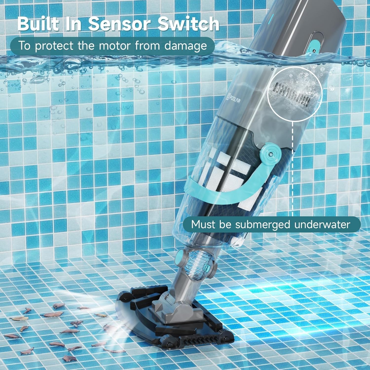 PoolMr side label showing specifications and safety features for confident use