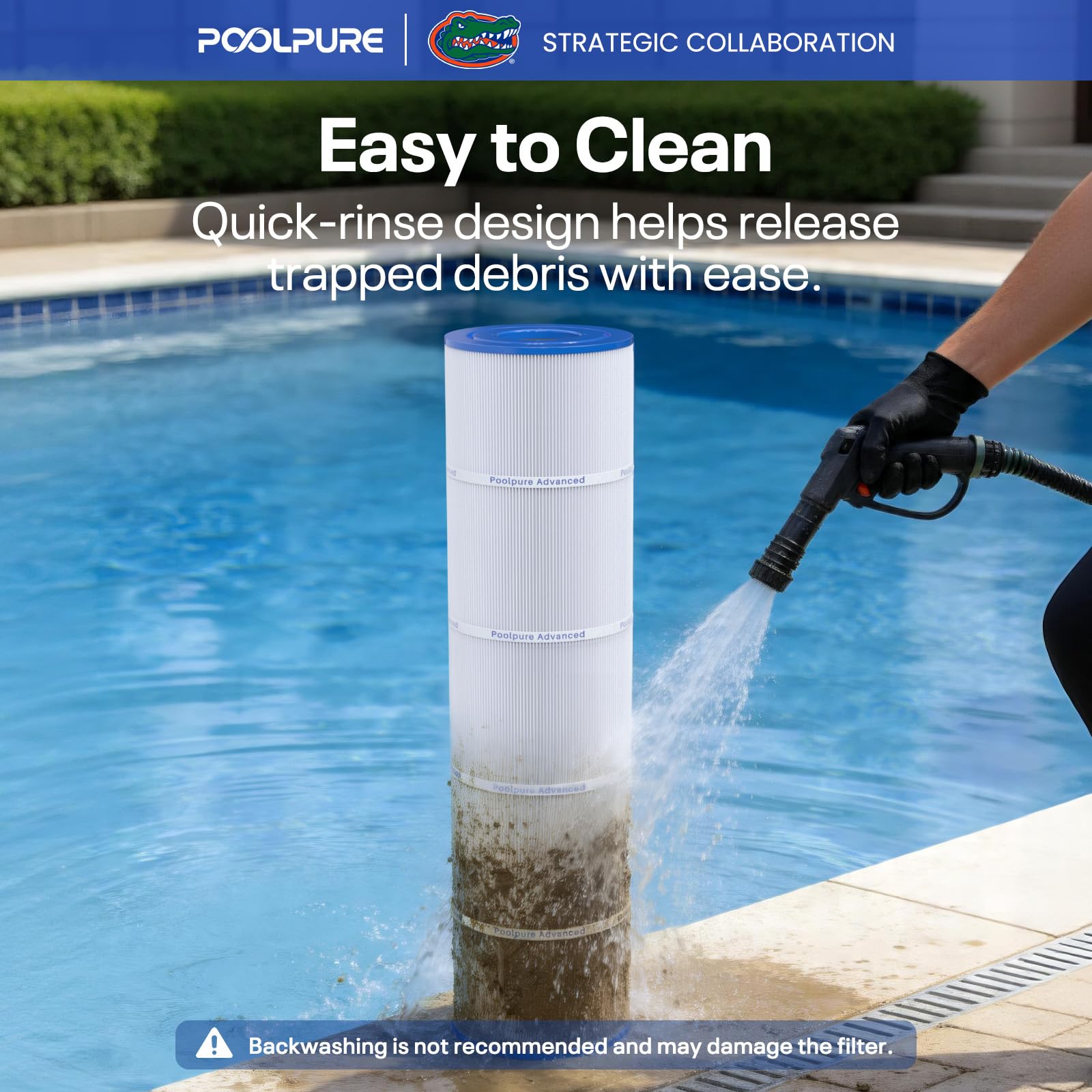 POOLPURE en contexto de piscina transmitiendo agua cristalina y confianza