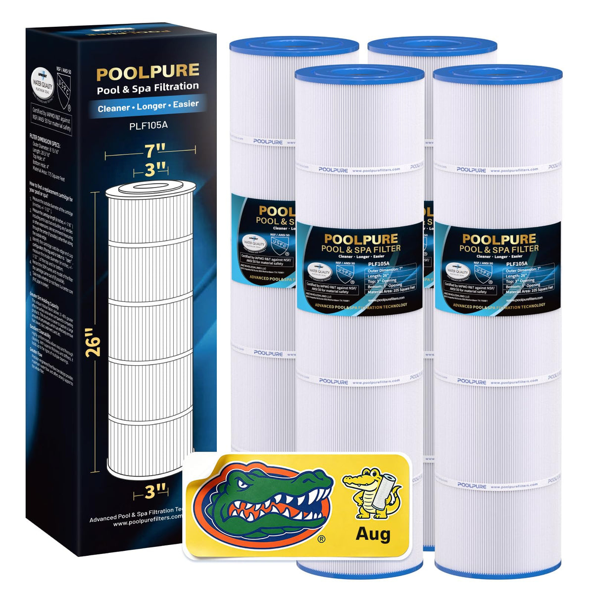 POOLPURE cartucho frontal mostrando diseño y beneficio claridad rápida