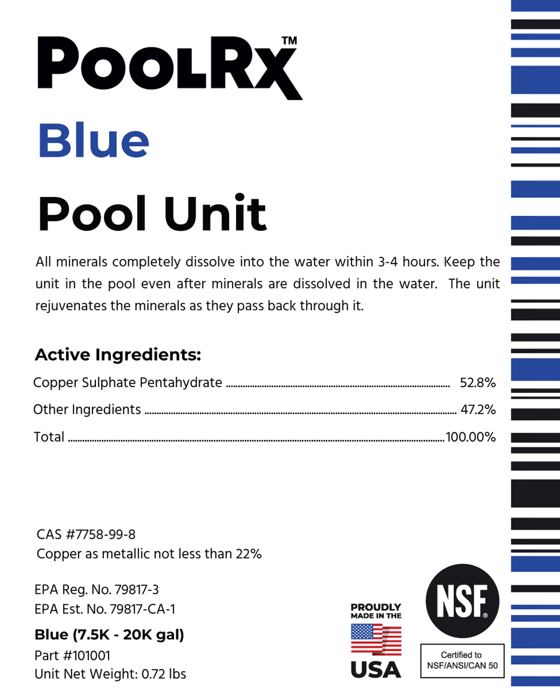 poolrx embalaje lateral abierto con contenido protegido para transporte