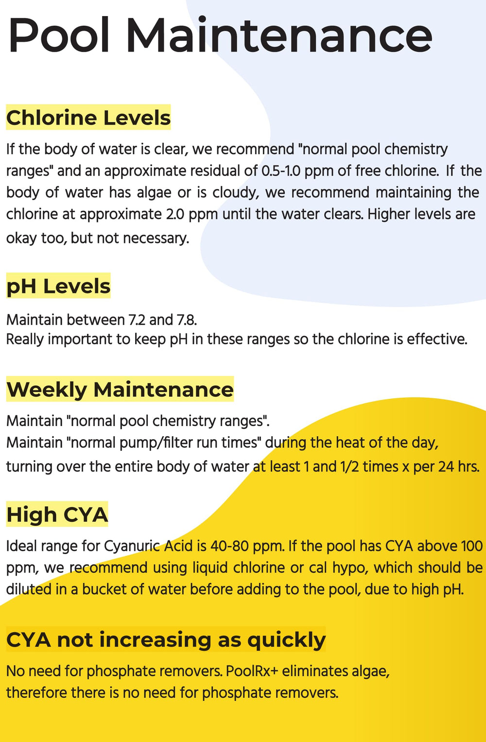 poolrx beside ruler showing size for correct 20k–30k gallon dosing