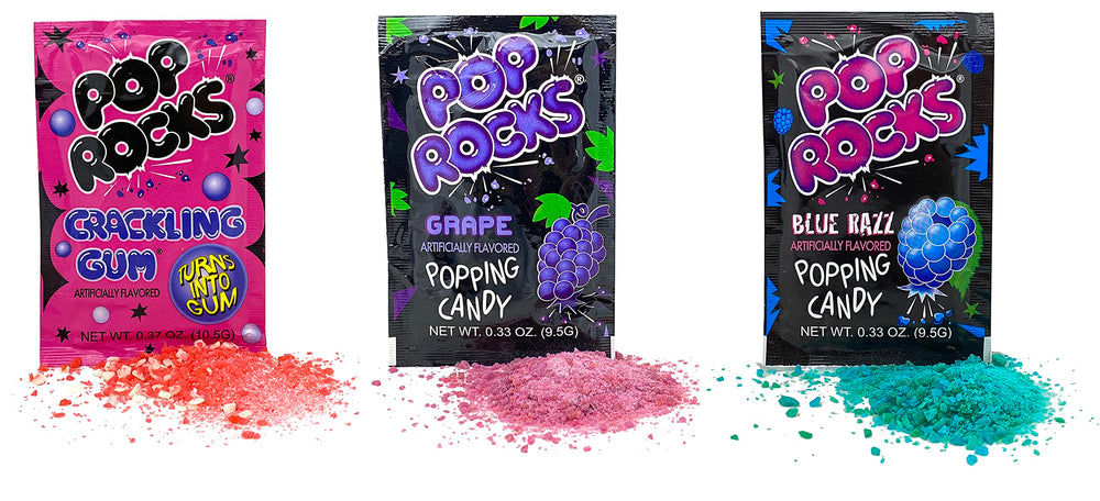 Pop Rocks etiqueta de ingredientes mostrando ausencia de alérgenos comunes