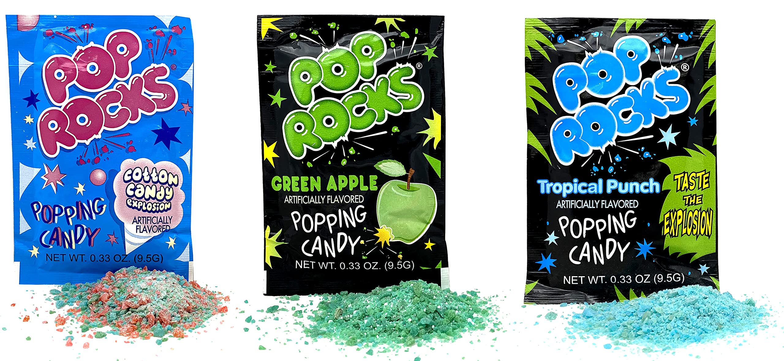 Pop Rocks en mesa de fiesta mostrando cómo animan eventos y bolsitas