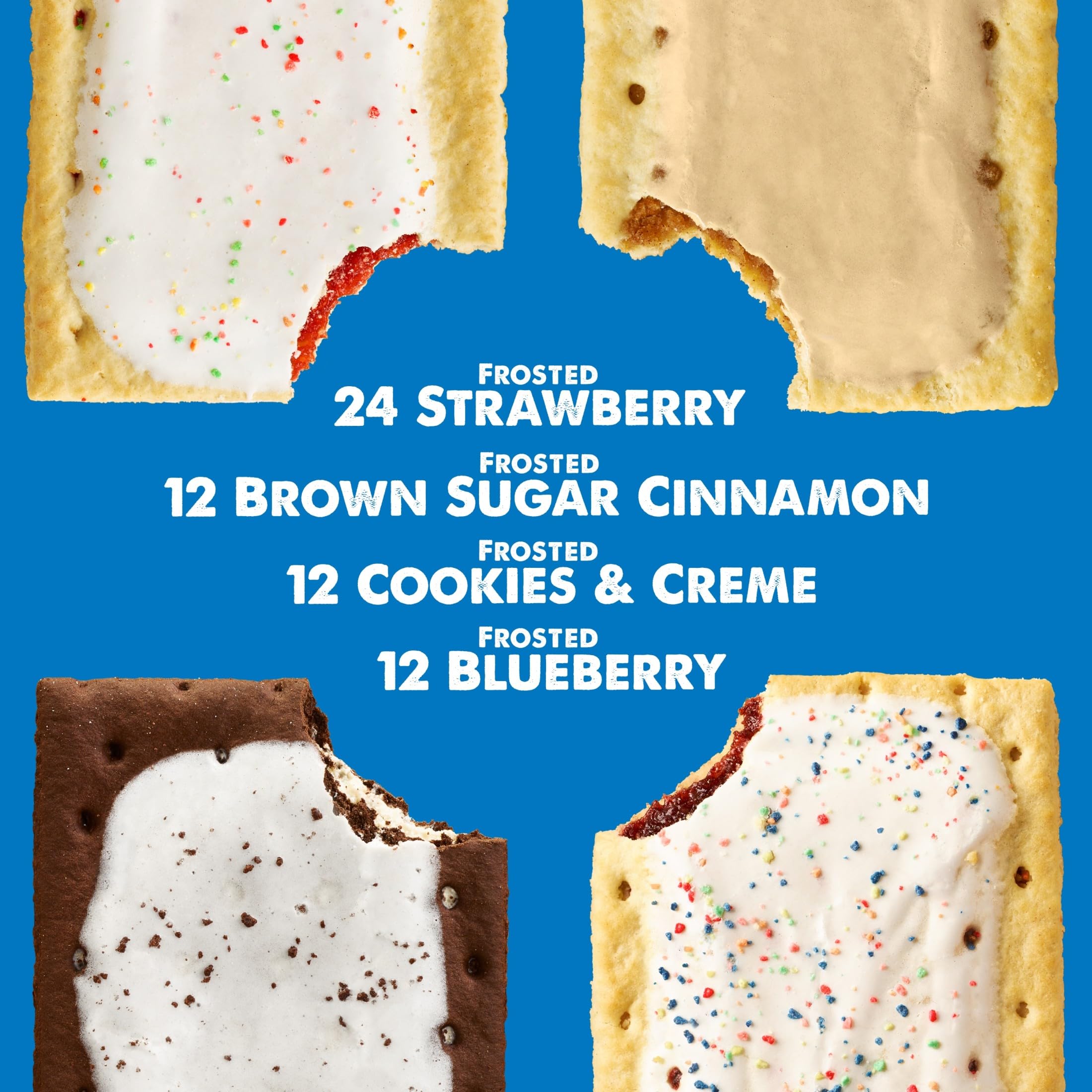 Pop-Tarts corte que revela relleno para ver sabores y textura