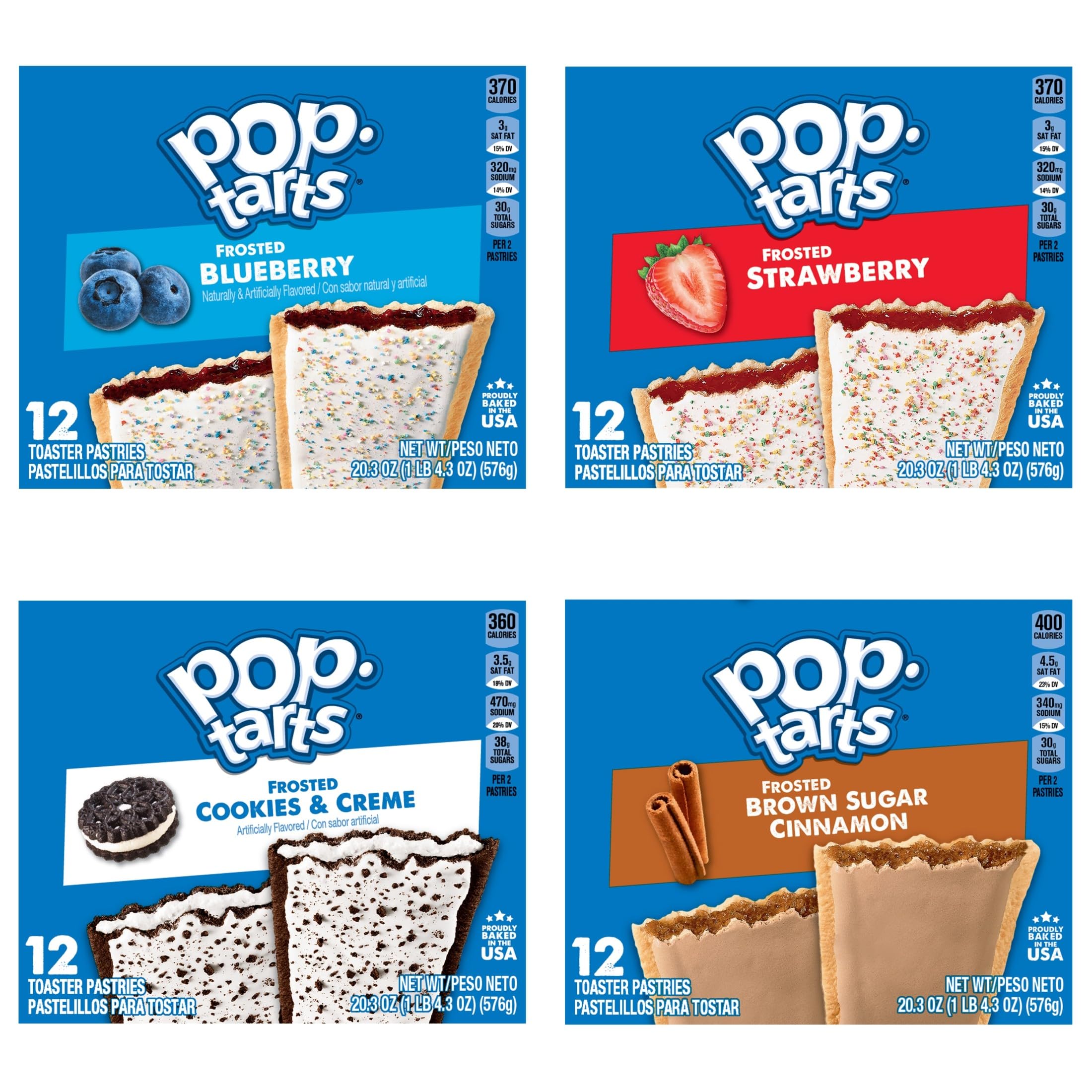 Pop-Tarts etiqueta de ingredientes detallada para información al consumidor