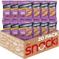 PopCorners paquete frontal mostrando 20 bolsas, ideal para almacenamiento