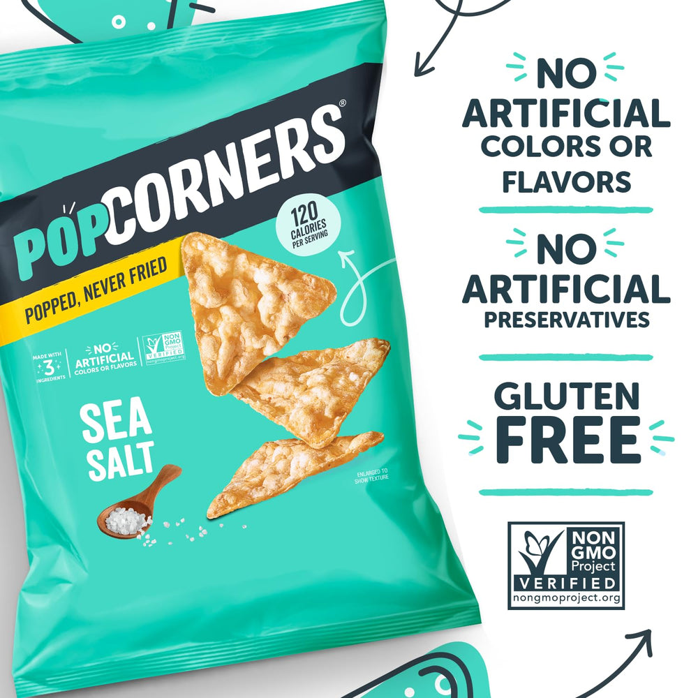 PopCorners primer plano de textura crujiente destacando su ligereza