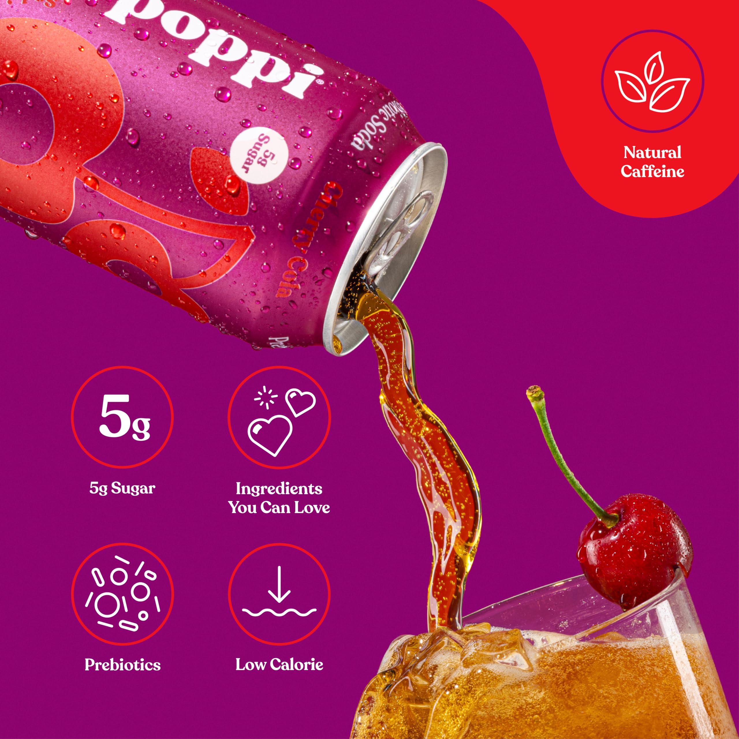 Poppi lata en mano mostrando tamaño de 12 oz y conveniencia
