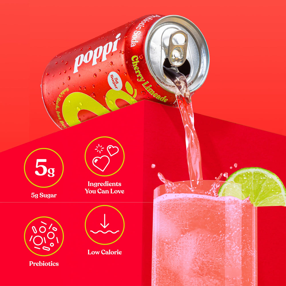 poppi size comparison held in hand shows 12 oz can scale, brand portable convenience