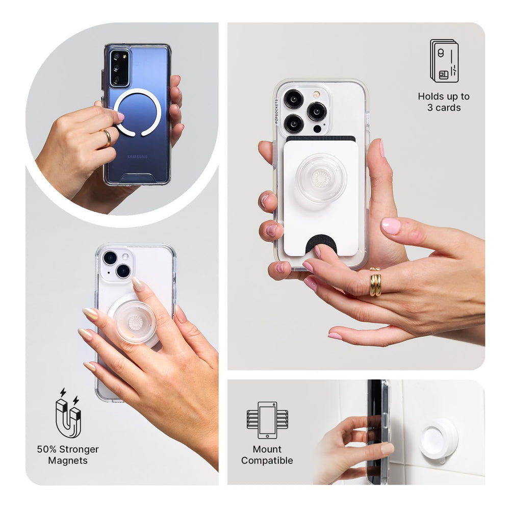 PopSockets Dusty Rose en contexto lifestyle mostrando uso diario cómodo