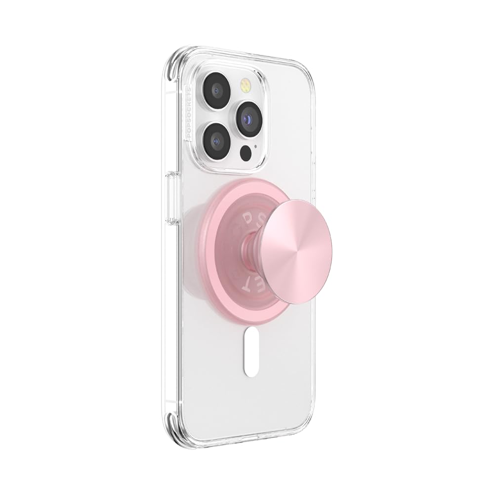 PopSockets Dusty Rose vista frontal con acabado metal y diseño elegante