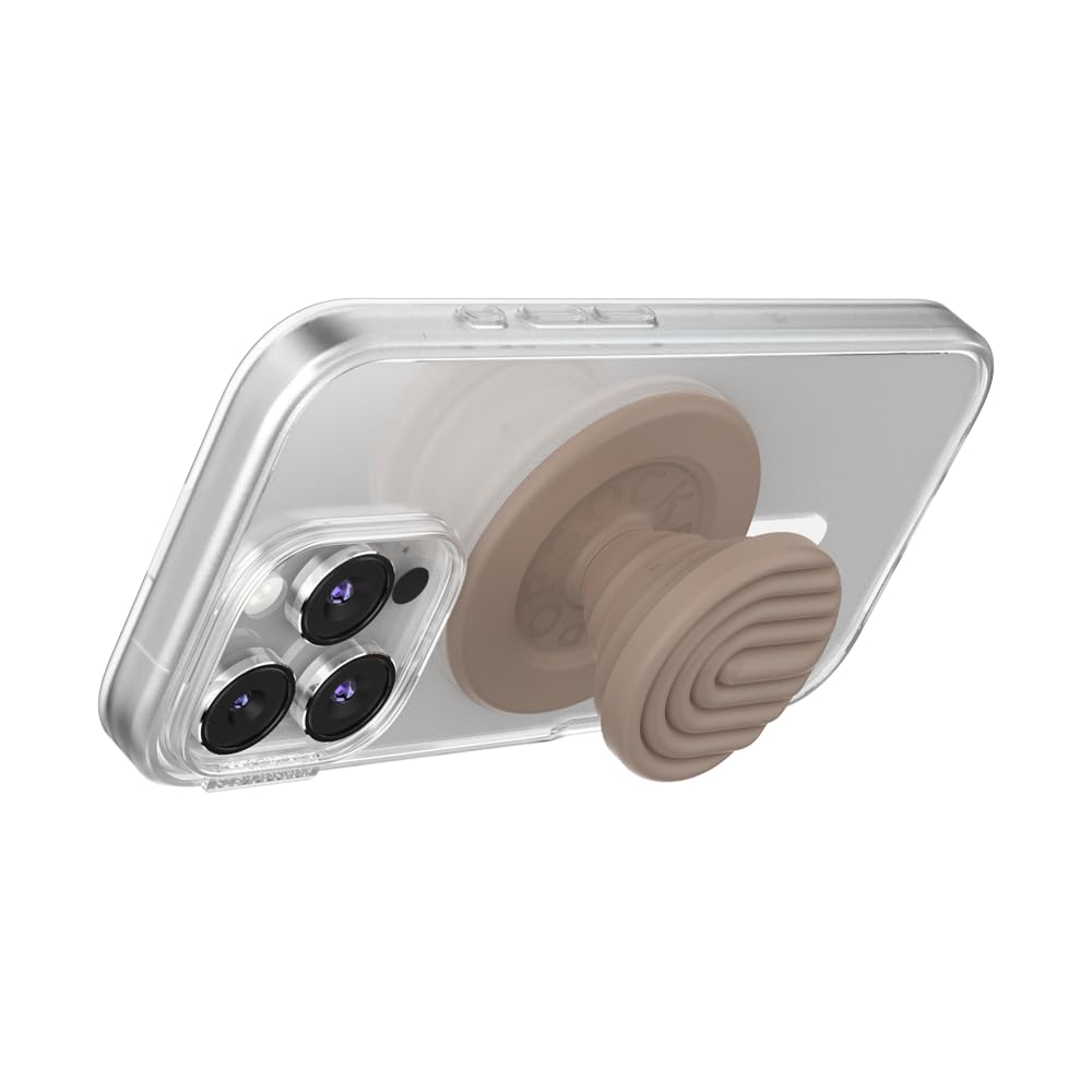 PopSockets detalle textura Latte, marca PopSockets, muestra acabado y tacto antideslizante