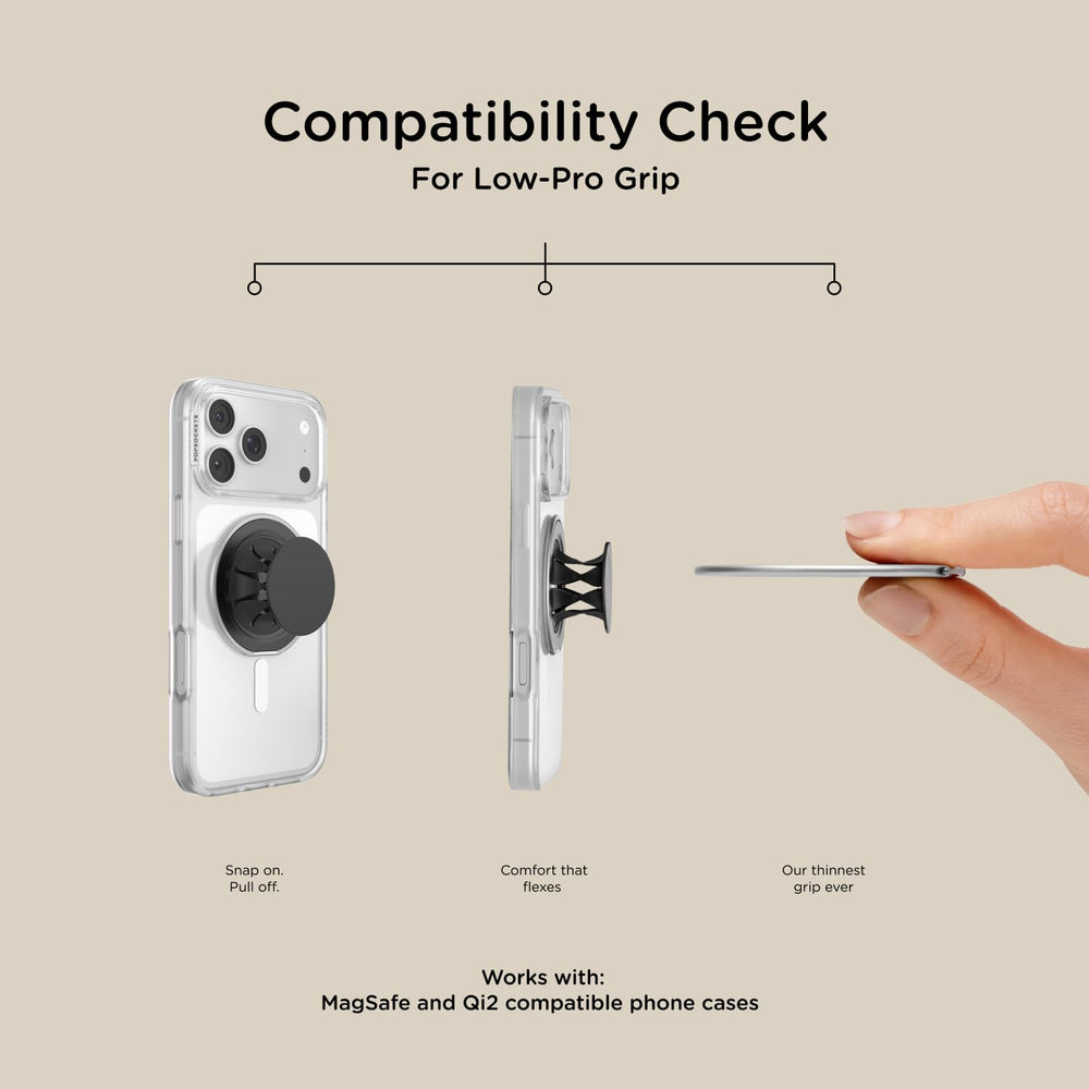 Uso diario del PopSockets Low‑Pro en un entorno cotidiano para mayor seguridad al sujetar
