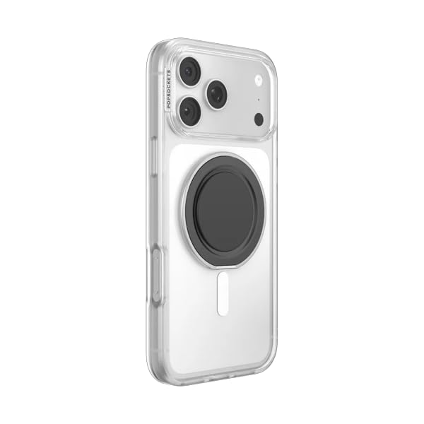 Detalle de textura suave del PopSockets Low‑Pro Grip mostrando agarre ergonómico