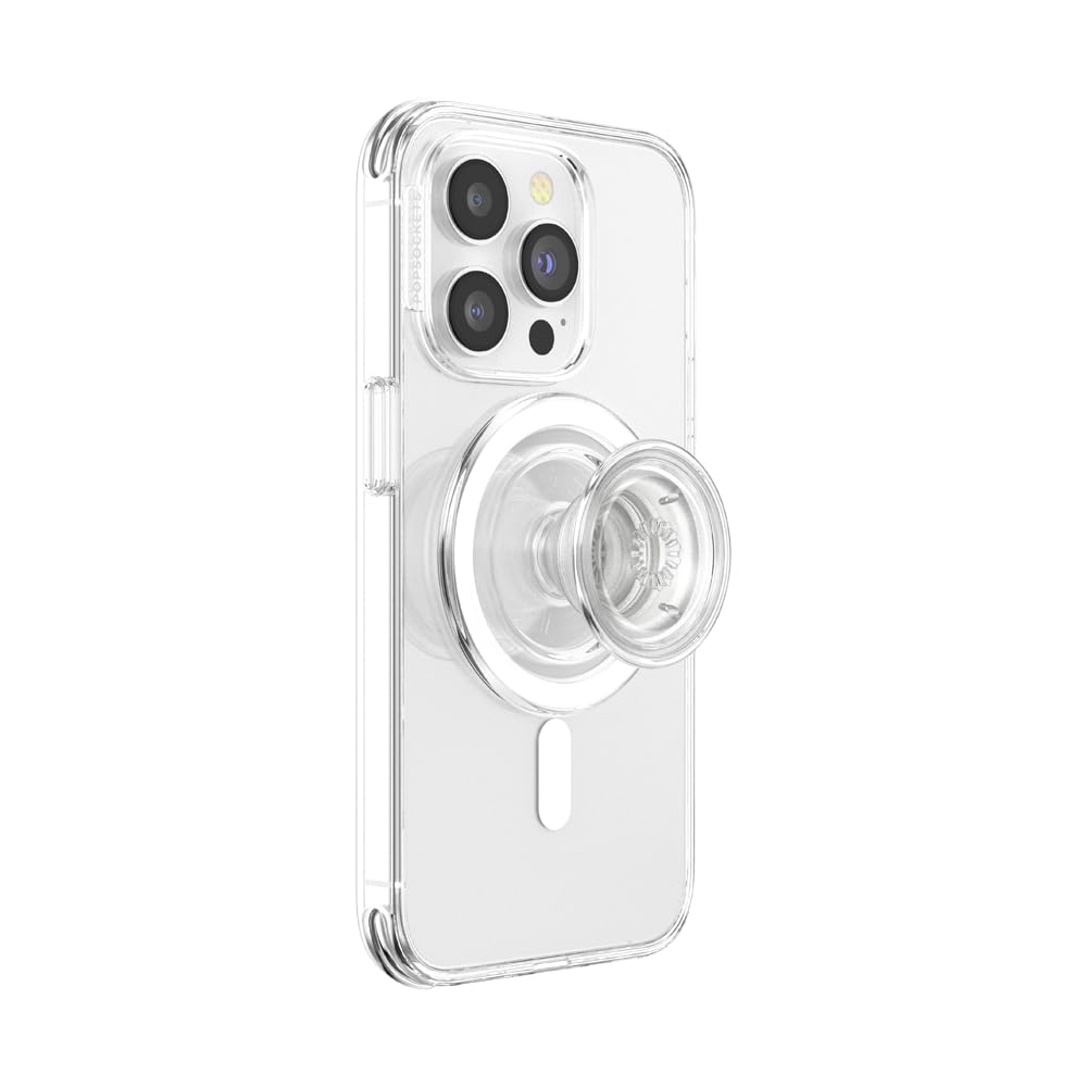 PopSockets agarre MagSafe frontal claro mostrando diseño y discreción