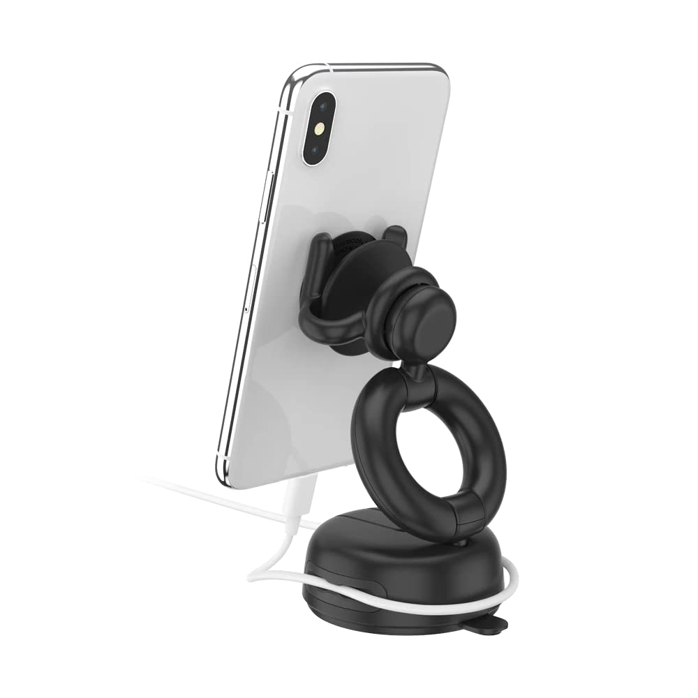 PopSockets comparado en escala dentro del coche para referencia de tamaño