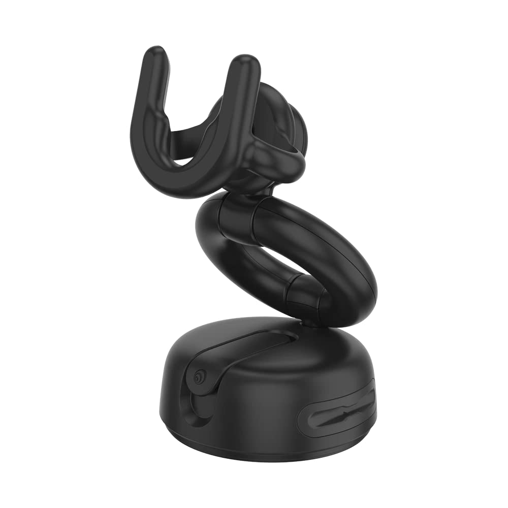 PopSockets PopMount 2 frontal mostrando diseño y color negro, sujeción segura