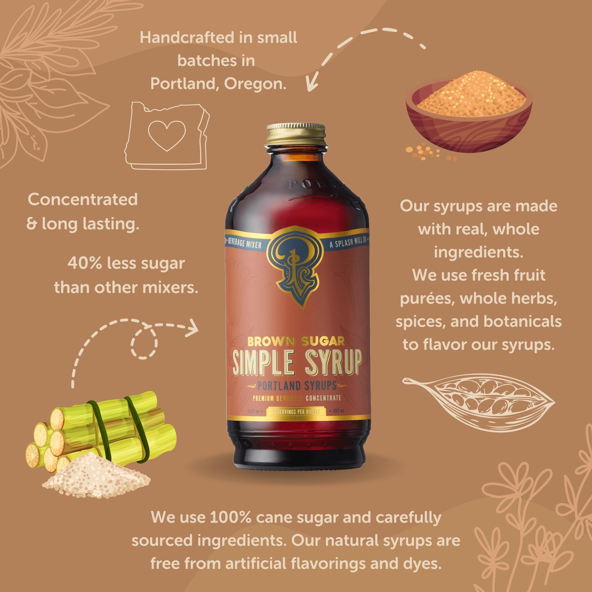 Portland Syrups usado en cóctel aportando cuerpo y notas dulces