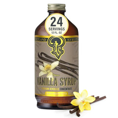 Portland Syrups botella frontal mostrando etiqueta clara y gourmet