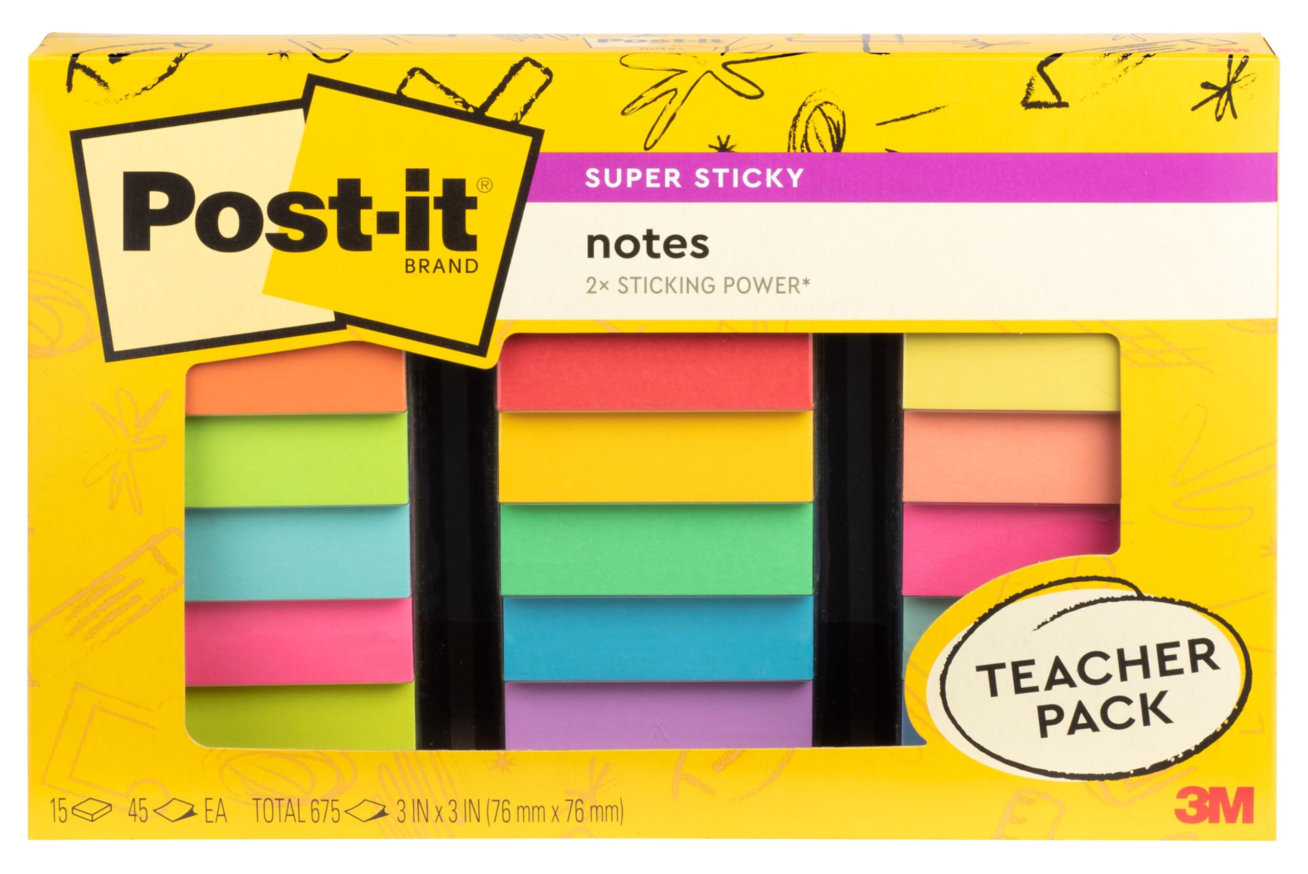 Post-it paquete frontal colores surtidos para organización efectiva