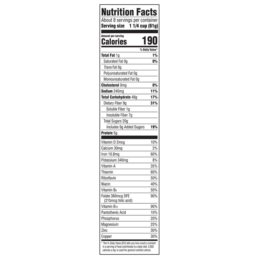 Post Raisin Bran porción servida con leche, desayuno rápido y nutritivo