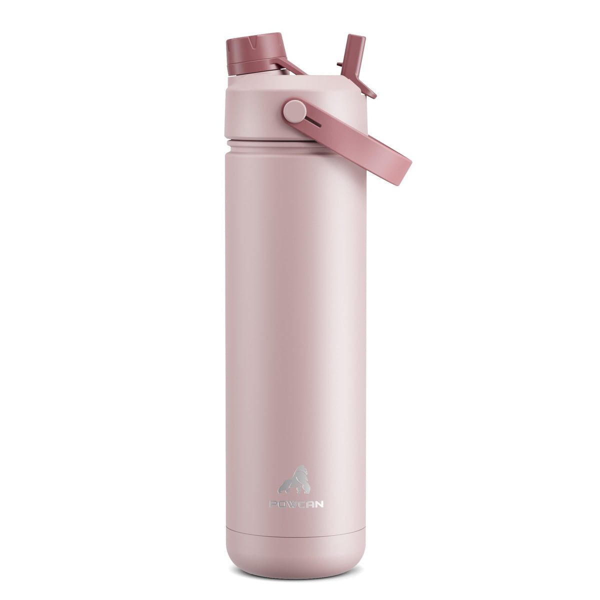 POWCAN vista frontal Dried Rose con diseño elegante y capacidad 26 oz