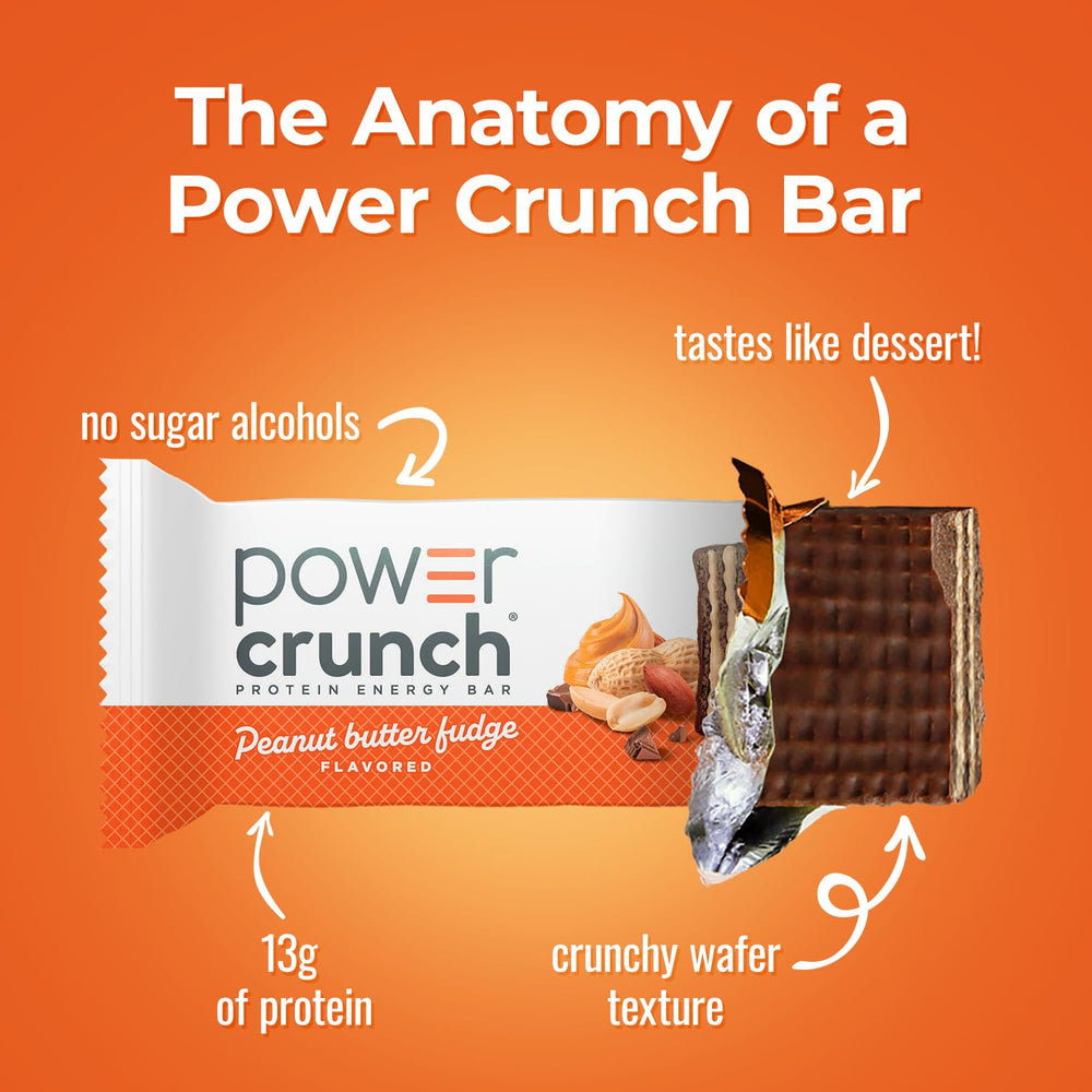 Power Crunch primer plano de oblea crujiente que resalta textura ligera