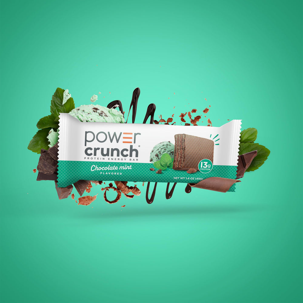 Power Crunch primer plano de obleas para apreciar textura ligera