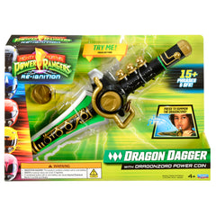 Power Rangers Dragon Dagger detalle de textura y botones para mejor durabilidad