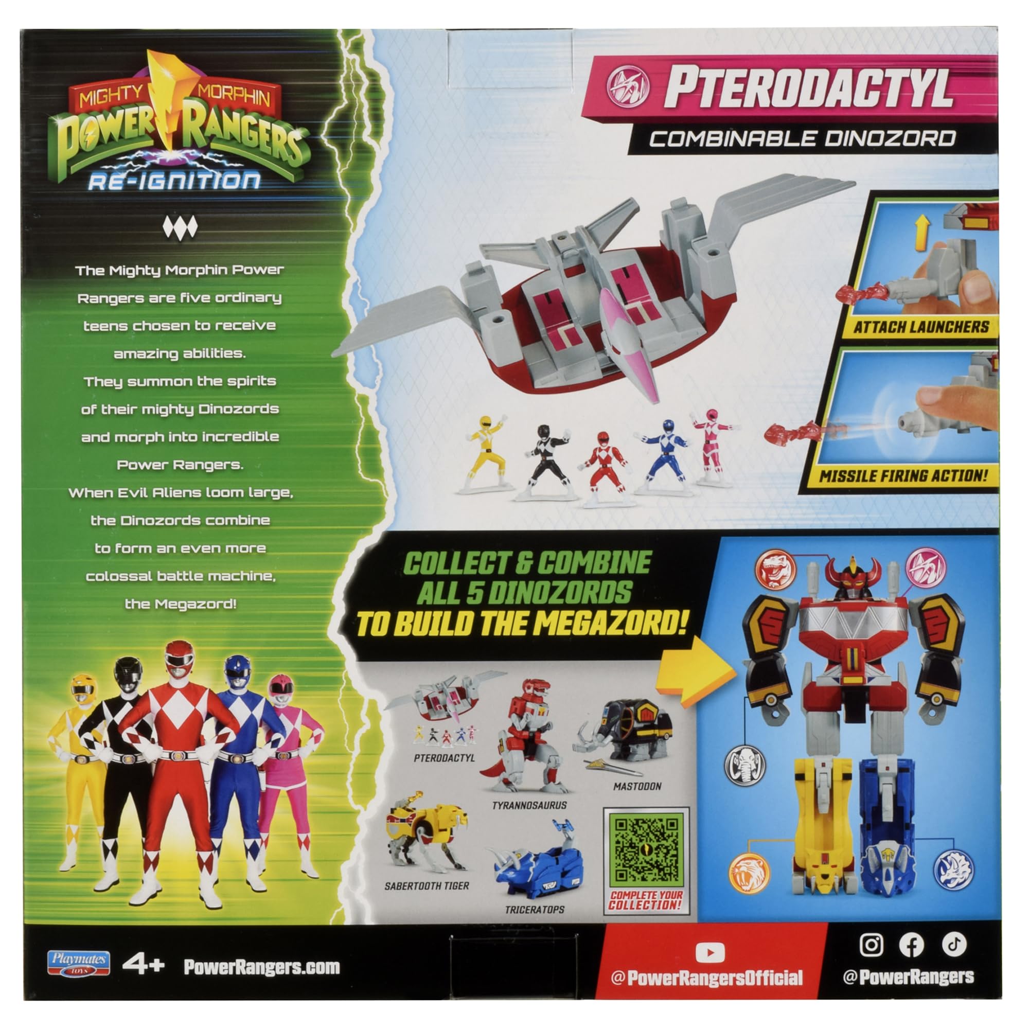 Power Rangers Pterodactyl en escena de juego exterior, fomenta imaginación activa