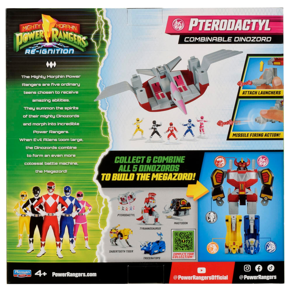Power Rangers Pterodactyl en escena de juego exterior, fomenta imaginación activa