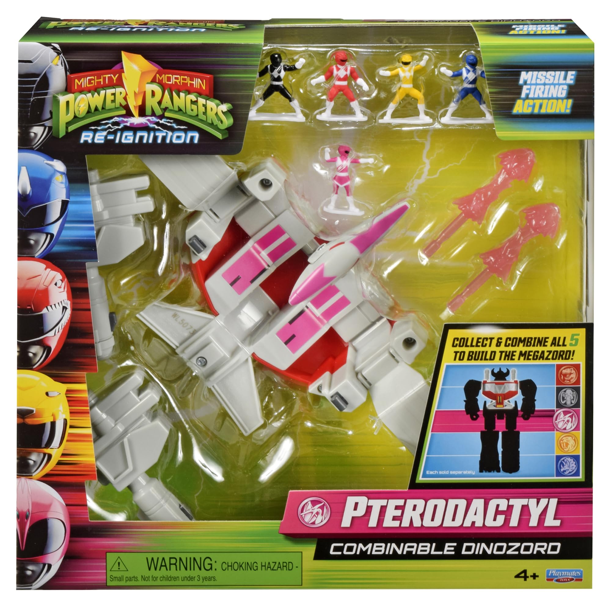 Power Rangers Pterodactyl acoplado como pecho del Megazord, ensamblaje estable