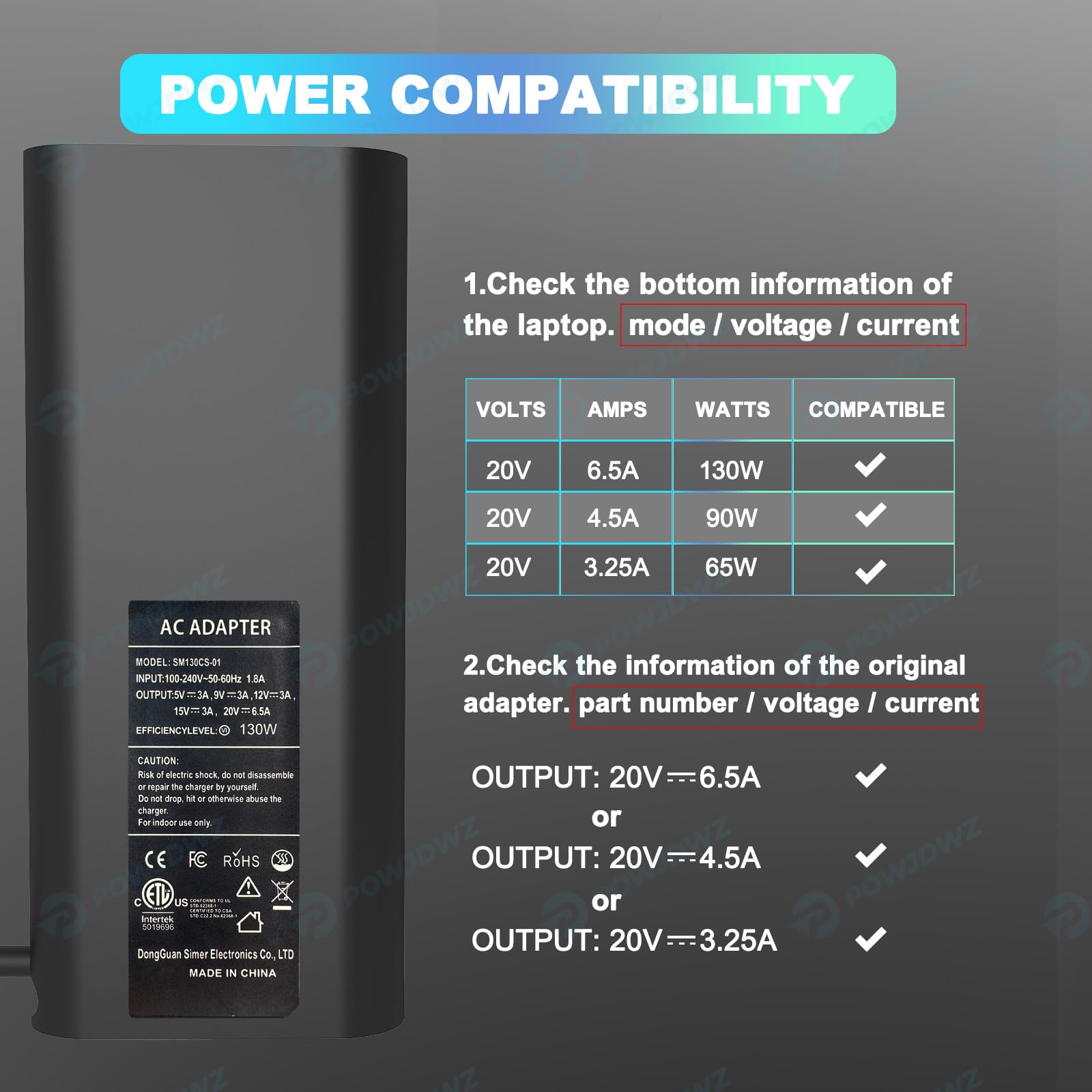 POWJDWZ primer plano del conector USB-C, compatibilidad y carga segura