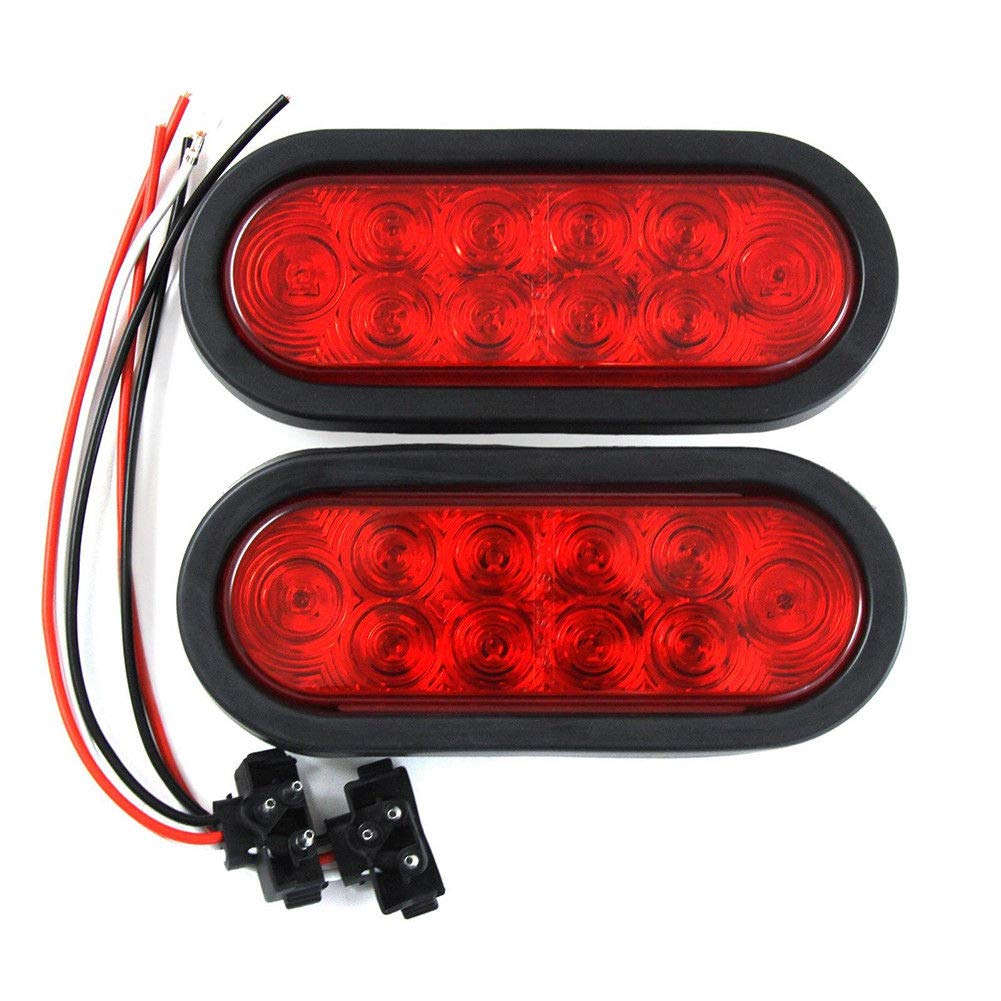 PPI luz trasera oval frontal mostrando lente roja y montaje, mejora visibilidad