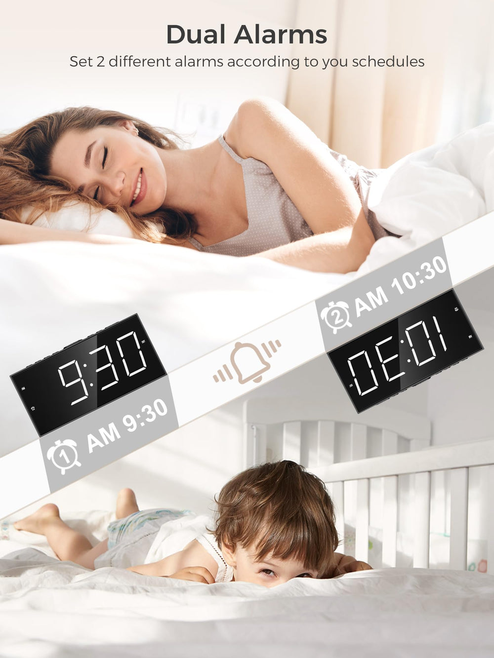 PPLEE botones dedicados de doble alarma, configuración sencilla