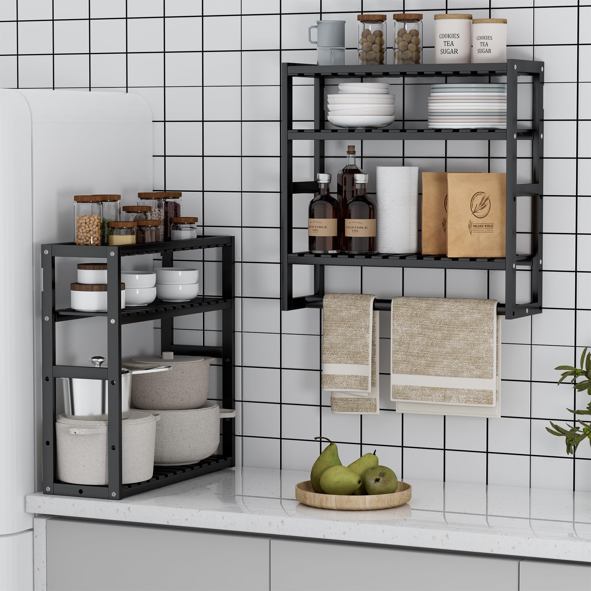 PPN repisas con productos de baño mostrando capacidad y orden