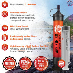 Practical Survival primer plano de la membrana que resalta filtración fina
