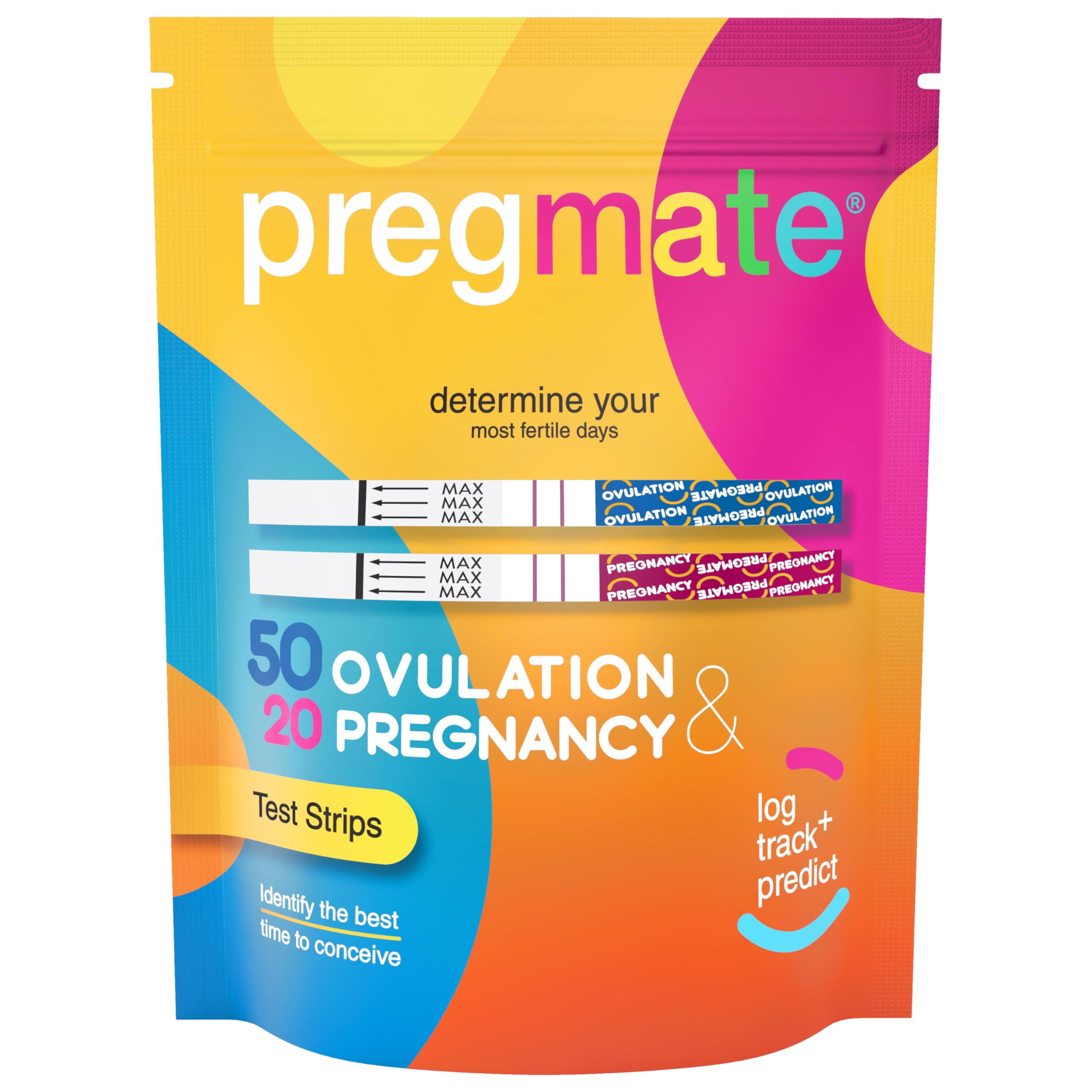 PREGMATE embalaje frontal mostrando kit completo y cantidad de tiras