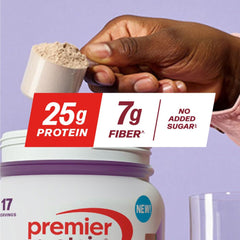Premier Protein batido de chocolate en vaso listo para beber, nutrición postentreno práctica