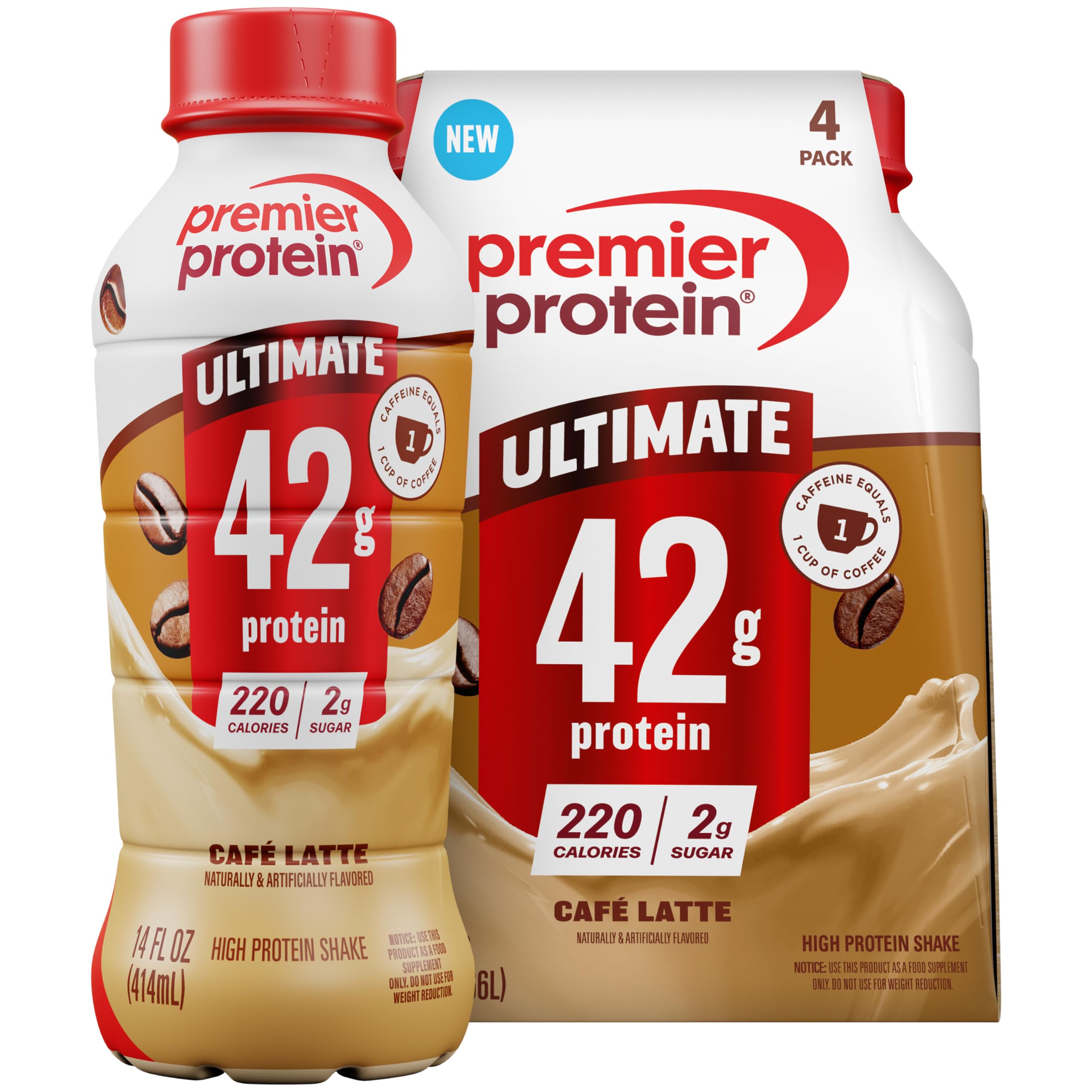 Premier Protein botella frontal mostrando etiqueta y beneficio proteico