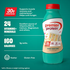 Premier Protein primer plano textura cremosa del batido y sensación de sabor